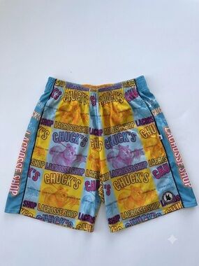 Flow Society Chuck's Multicolor Graphic Athletic Shorts for Men Size M Lacrosse